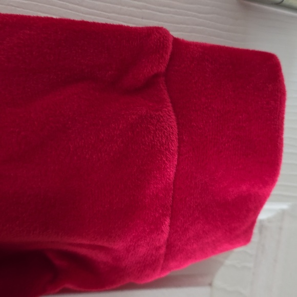 JUICY COUTURE WOMEN'S JUNIOR FUSCIA LONG SLEEVE VELVETEEN PULLOVER CREWNECK XS - Picture 7 of 16